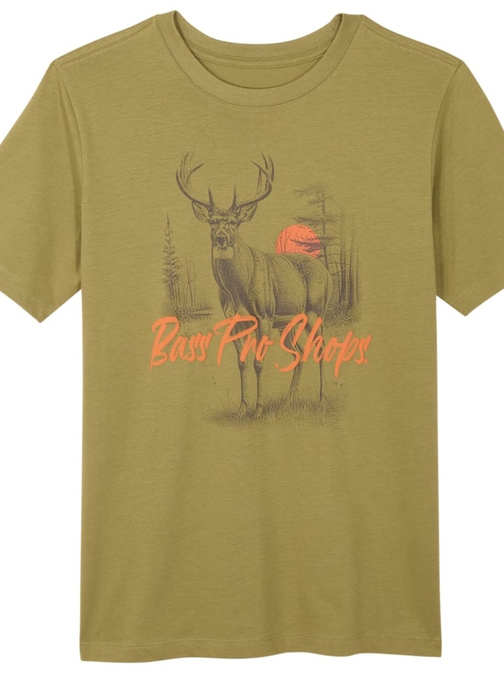 Bass Pro Shops Graphic Short-Sleeve T-Shirt for Kids - Dried Herb - M